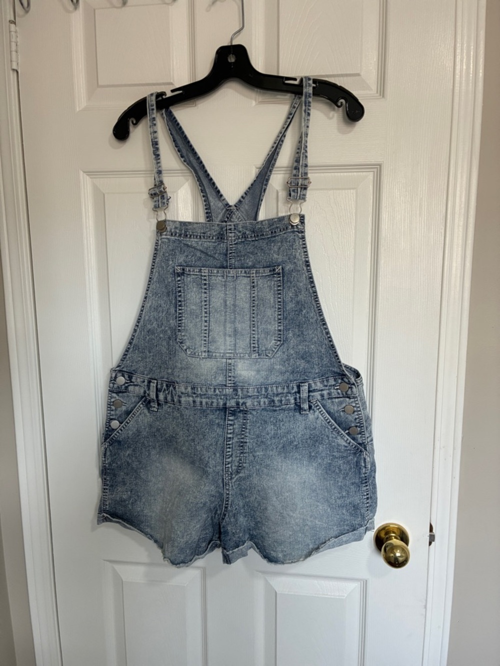 NOBO Light Blue Relaxed Fit Denim shorts overalls size XL 15-17
